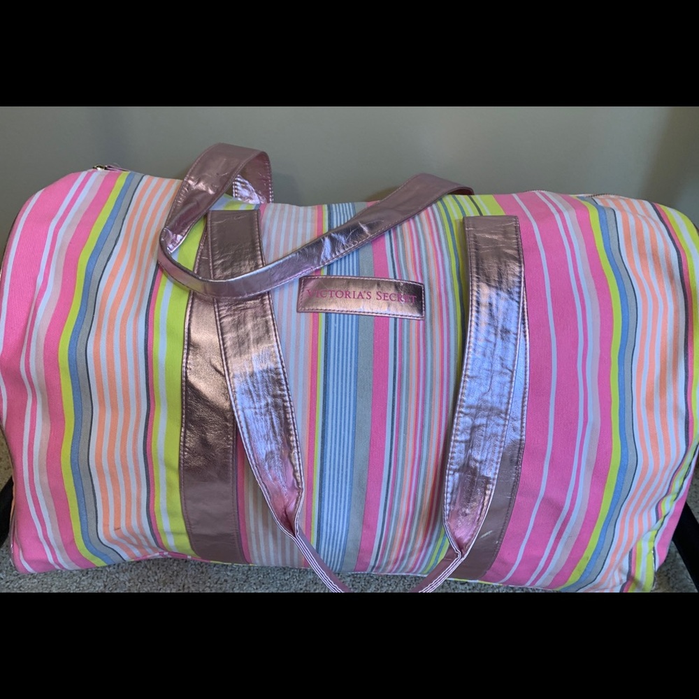 Victoria Secret Bright Stripe Weekend Bag
